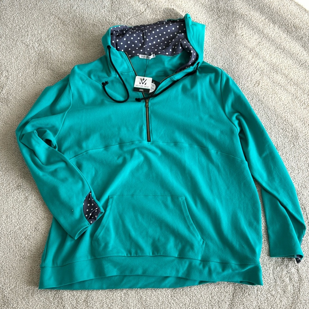 Michelle Mae Plus Size Quarter Zip Sweatshirt